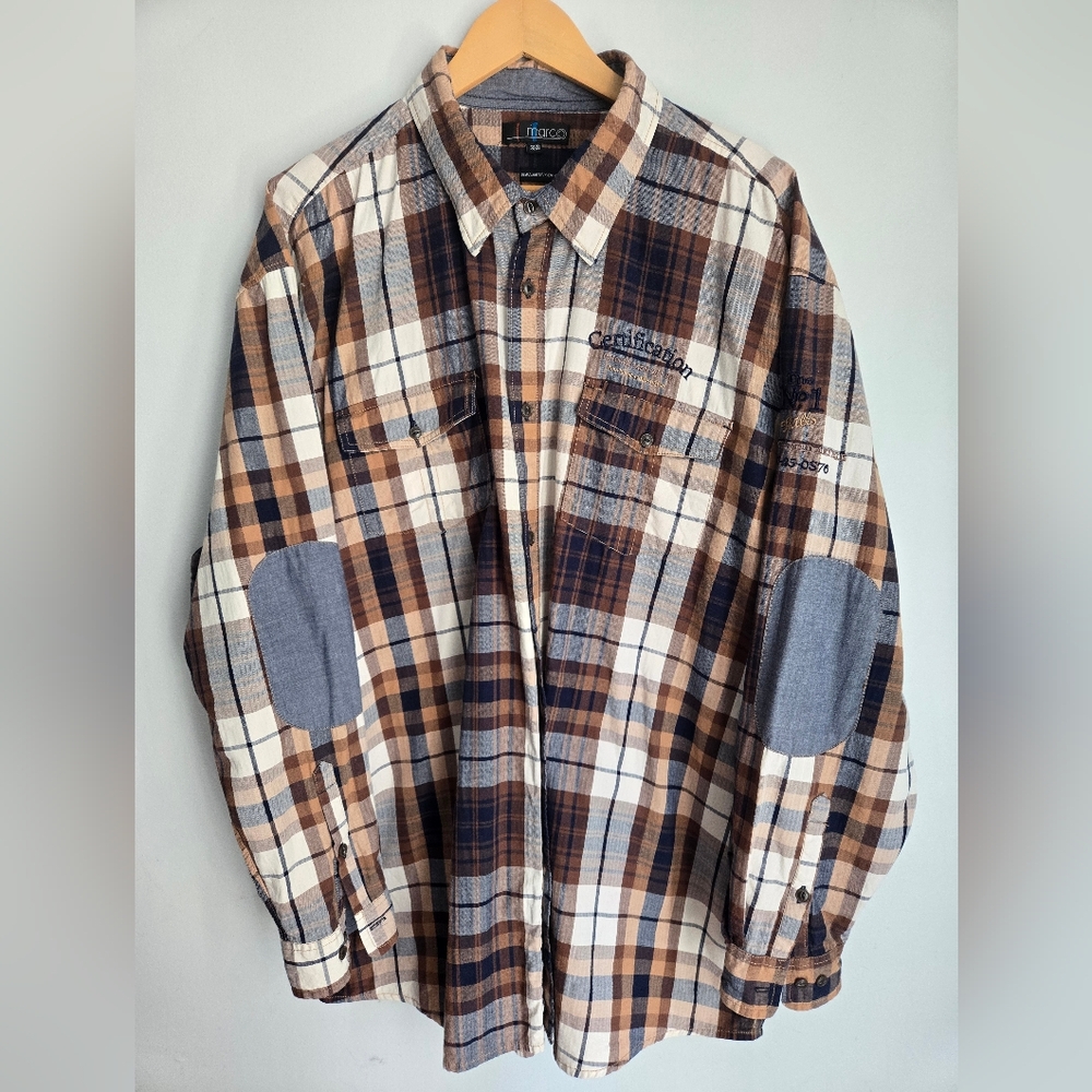 MARCO 100% Cotton Plaid Shirt